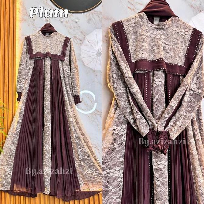 Promo Ratu Gamis Set Hijab Brukat Premium
