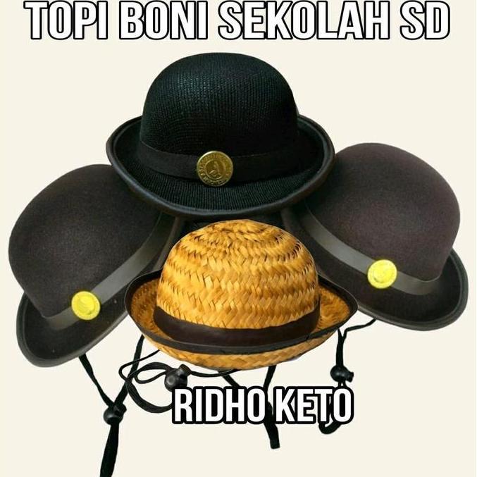 DB268 >> Topi boni pramuka perempuan sekolah SD topi boni beludru anak SD