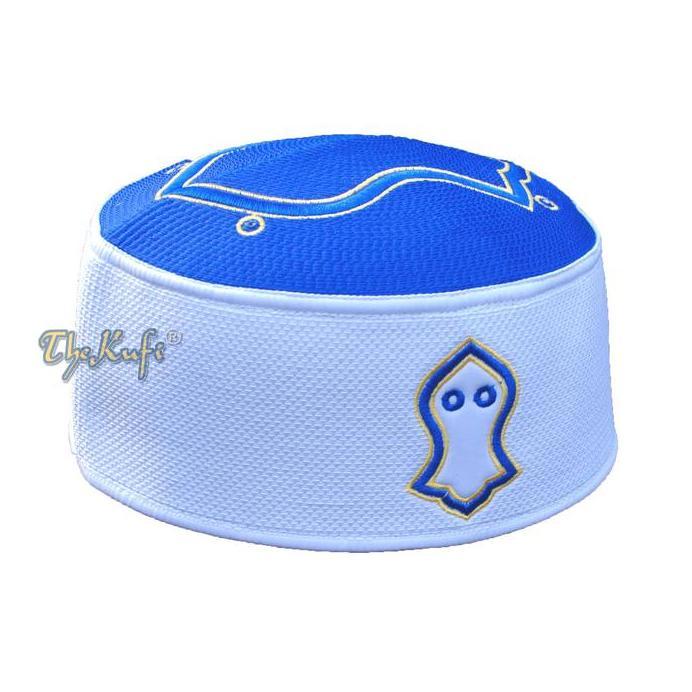 Ready Peci Songkok Terompah Nabi Putih Biru - TheKufi