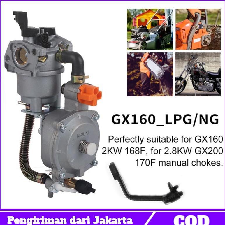 siapCarburator Gas LPG Carburator Converter To LPG GX 160 Sampai GX 200 Karburator Genset Pompa Konv