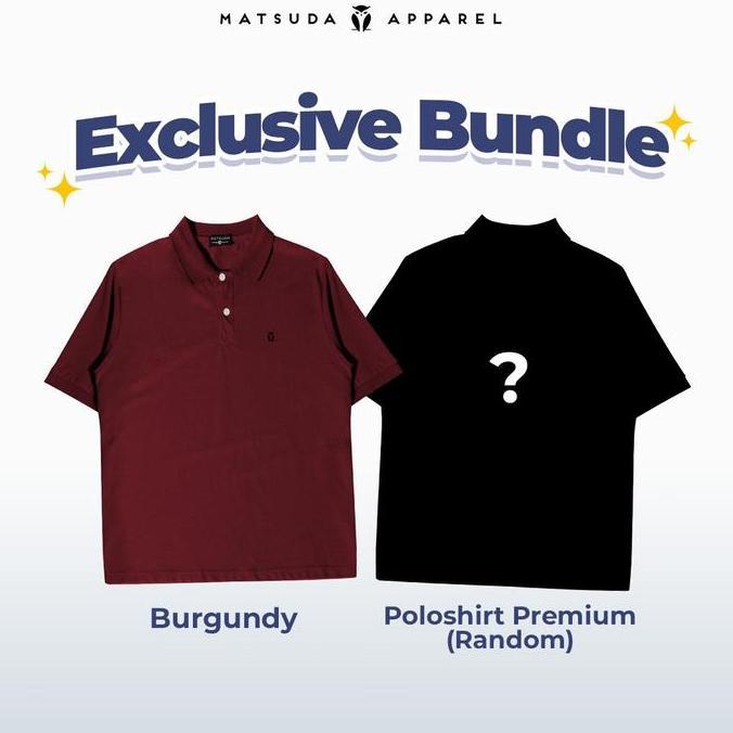 [Exclusive] Matsuda Apparel [2 pcs] MATSUDA Kaos Polo Shirt Pria Kerah Kushima + MATSUDA Kaos Polo S