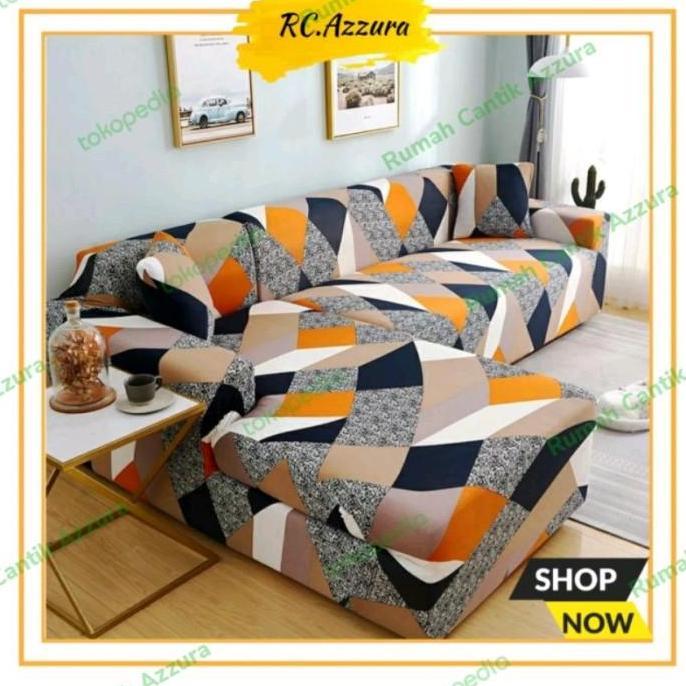 Cover Sofa Letter l Shaped Sarung Kursi Sofa Tamu Pelindung Sofa Cover