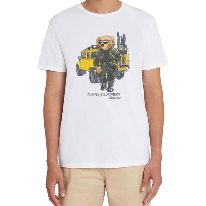 POLO - 7694.25 MENS T-SHIRT BEAR - WHITE