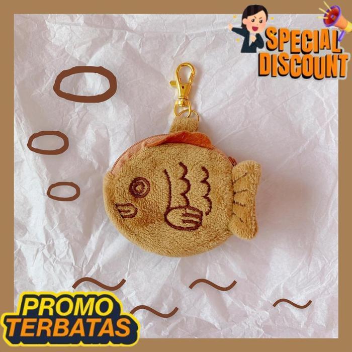 Terbaik Today Dota Dompet Koin Headset Taiyaki Kue Ikan Import Jepang Bulu Plush Purse Dr-02