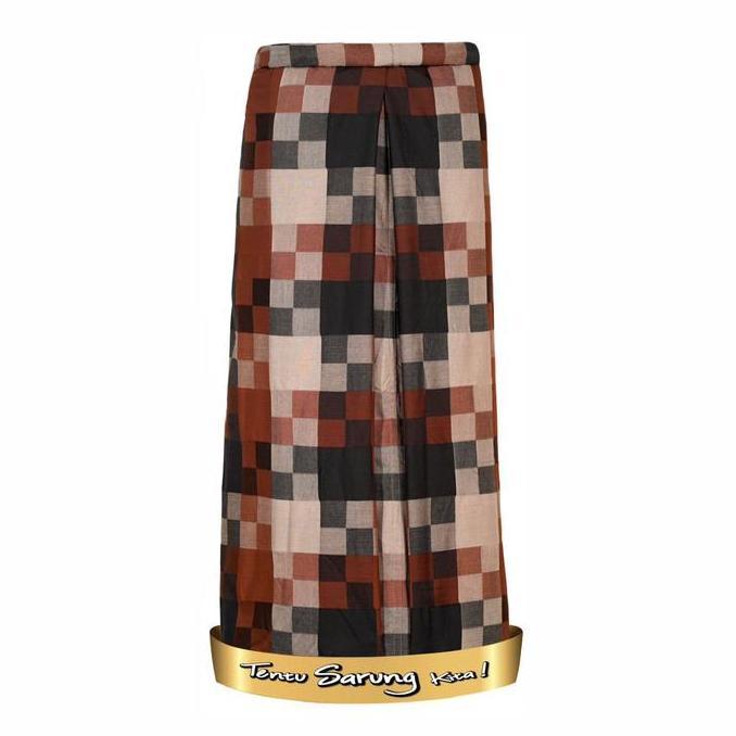 Wadimor Sarung Tenun Jaquard Dolphin Kain Katun Kotak Motif Dewasa Pria