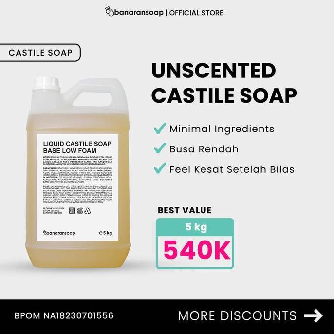 Liquid Castile Soap Base Low Foam 5 Kg