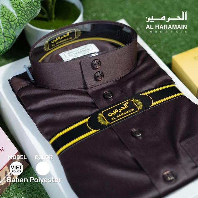 Al Haramain Jubah / Gamis Pria Remaja & Dewasa Viet Polos / Jubah Al Haramain | Coklat Keunguan | Un