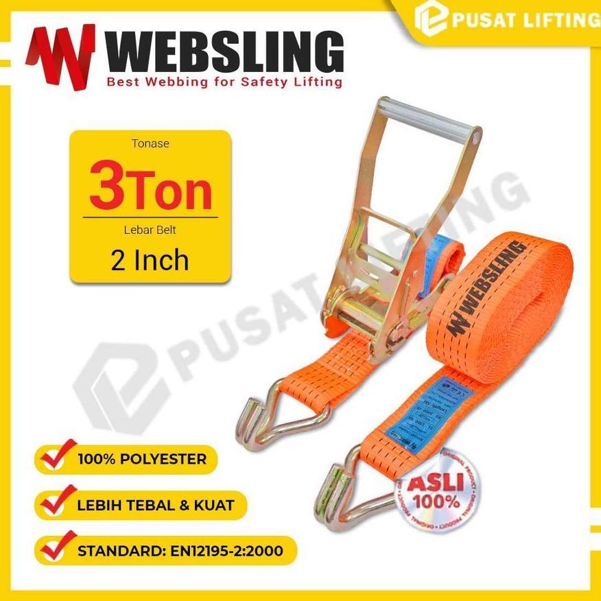 Ratchet Tie Down 2 Inch 3 Ton Track Belt 5 8 10 12 15 Meter Websling