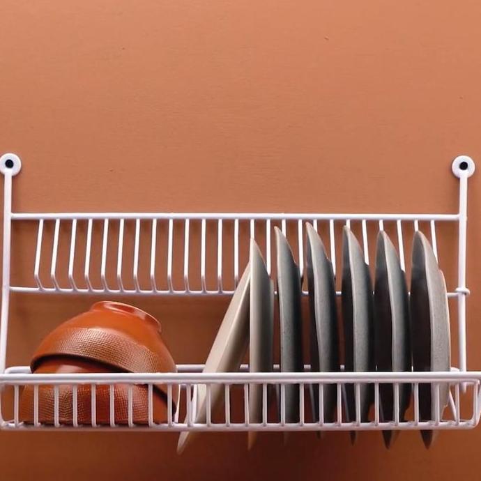 Rak piring gelas gantung dinding / rak piring lipat / rak piring wastafel / rak gantung Rak Piring R