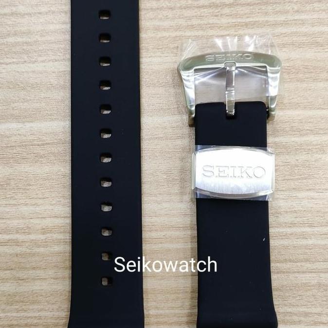 Rubber / Strap / Silicon Seiko - Black - Original - Lug Width 22 Mm Terbatas
