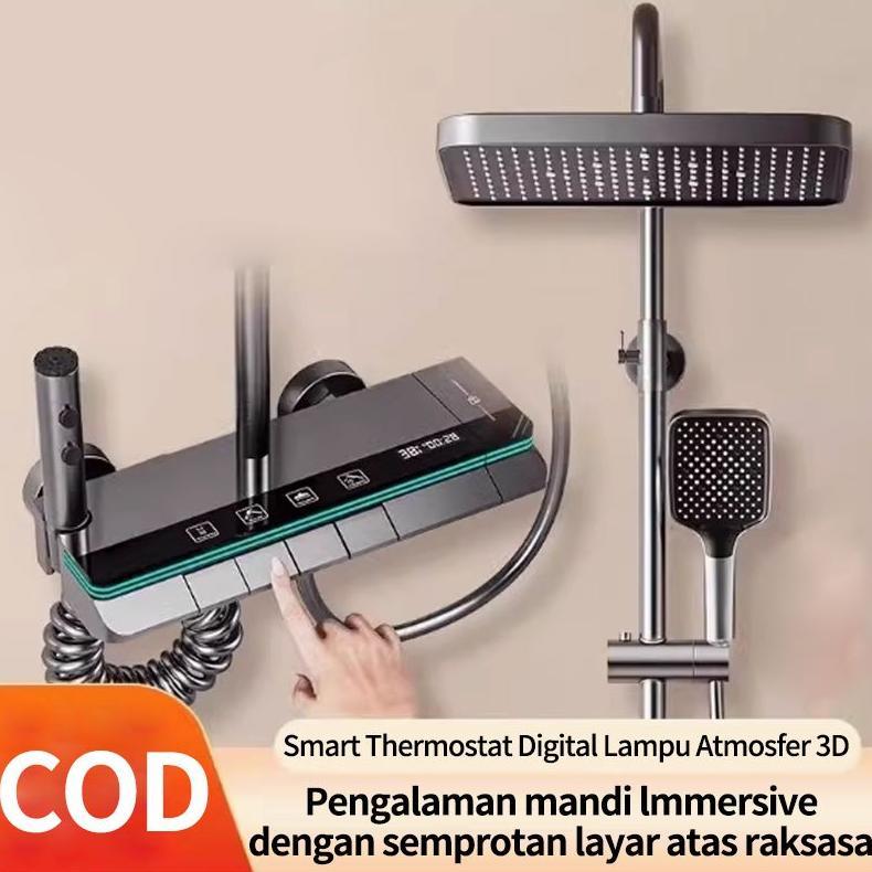 Luxury Shower Led Shower Panas Dingin Set Lengkap Set Shower Kamar Mandi Panas Dingin