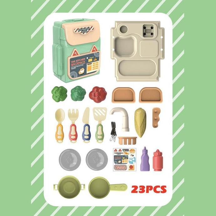 MAINAN MASAK MASAKAN KOPER TAS - MAINAN KITCHEN SET TAS