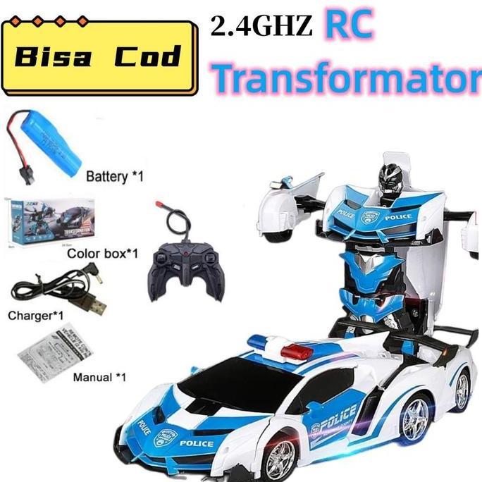 Lele Toy 1:14 jumbo Mobil remote control Mainan Anak Mobil Laki Perempuan Dapat Berubah Menjadi Robo