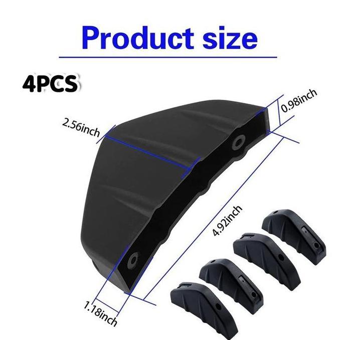 4 Pcs Winglet Belakang Mobil Carbon Untuk Berbagai Jenis Mobil
