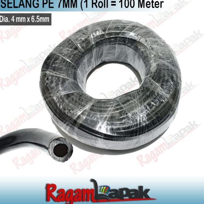 1 Roll (100 mtr) Selang PE 7 mm / Selang PE 4/7 mm / Selang PE 7mm - Fertigasi / Irigasi / Hidroponi