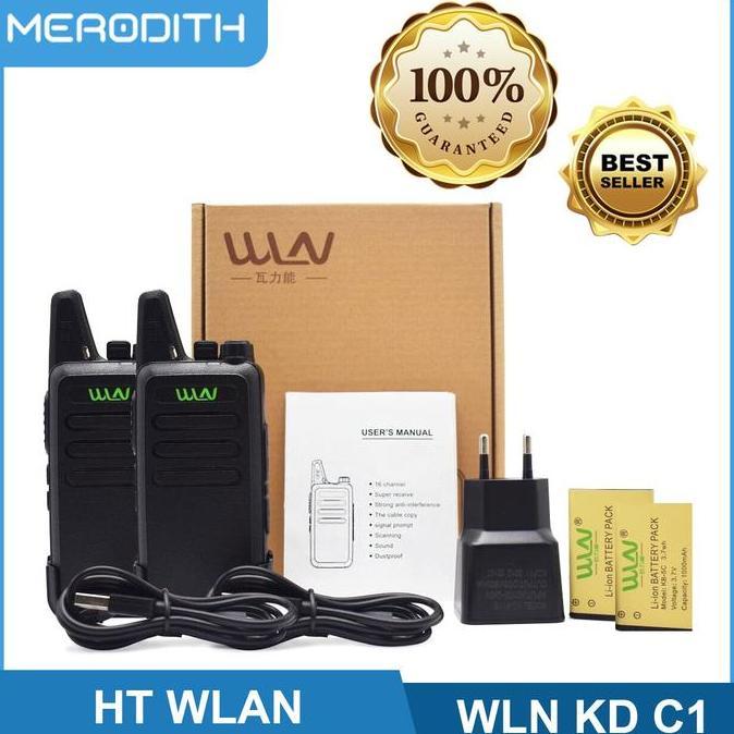 (COD) HT C1 MELODITH HT WLN KD C1 WALKY TALKY UHF WALKIE TALKIE JARAK JAUH PORTABEL HANDY TALKY PLAS