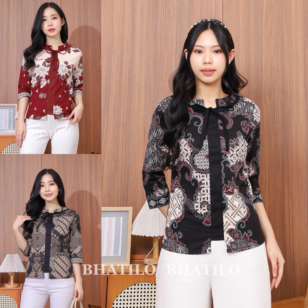 Premium Blouse [Aurelia] Atasan Batik - Batik Wanita Kerja - Batik Wanita Premium