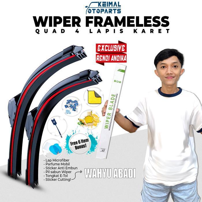[Exclusive Rendi Andika] Wiper Quad 4 Lapis Karet Free Sticker Cutting Wahyu Abadi 5 Bonus Item Univ
