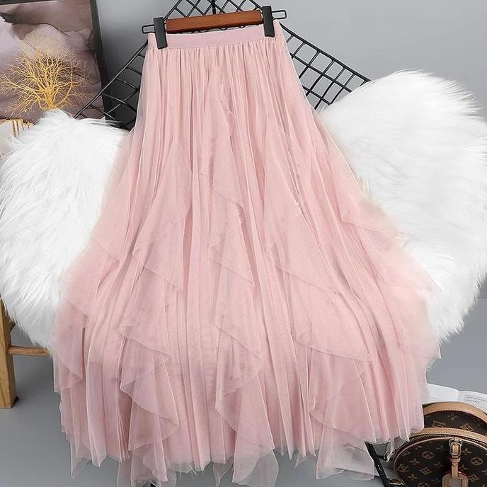 Tutu skirt rawis dewasa 3lyr /75cm Rok tutu asimetris panjang premium zig-zag Rok Tutu 7/9 Tebal Lay