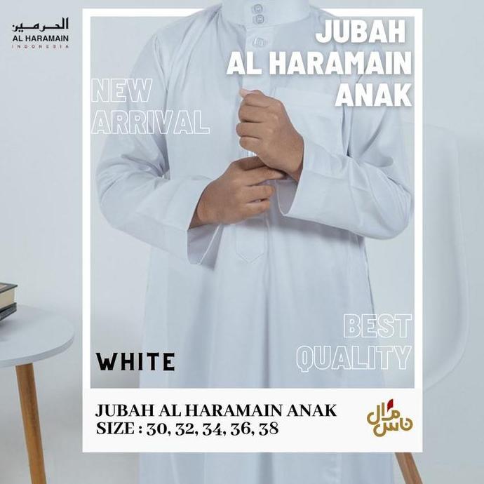 Jubah Arab Saudi Anak Laki Laki Al Haramain Premium Non Manset