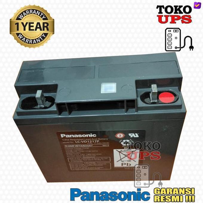 BATERAI PANASONIC 12V 17AH | AKI KERING UPS 12V 18AH ORIGINAL DAN TERPERCAYA