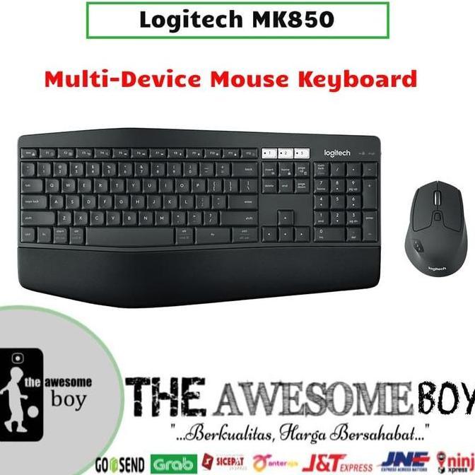 Jaminbos- Logitech Mk850 Wireless Bluetooth Keyboard Mouse M720 Combo Flow