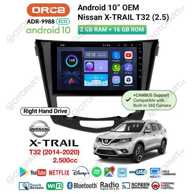 * HEAD UNIT ANDROID ORCA NISSAN X-TRAIL //