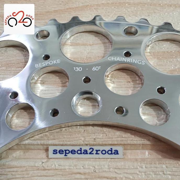 Bespoke Chainring 60T Bcd130 Chrome Bromptonn Lipatan3 Minivelo Gravel