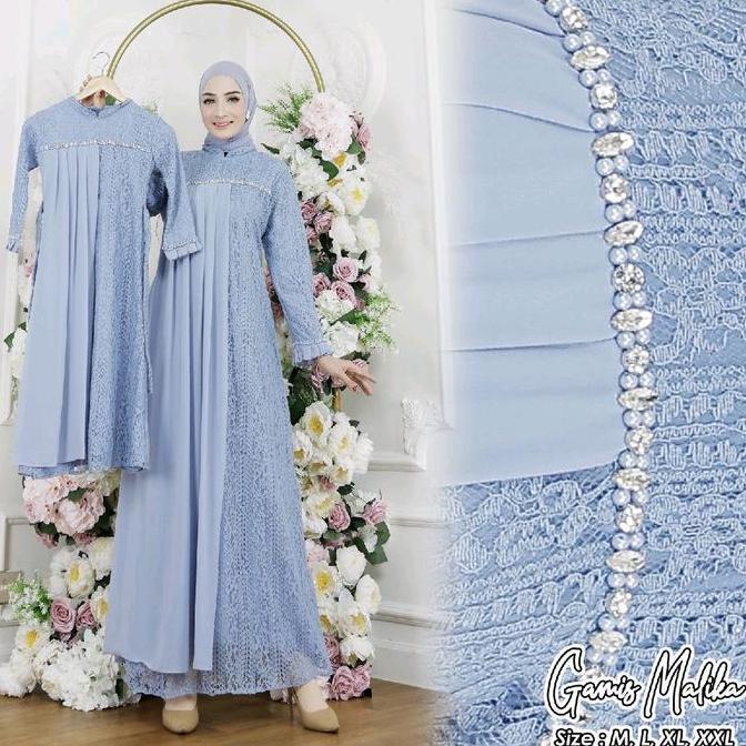 New Arrival, Gamis Malika Coupelan Ibu Dan Anak One Set 2 In 1 Gamis Anak Kekinian Gamis Couple Ibu 