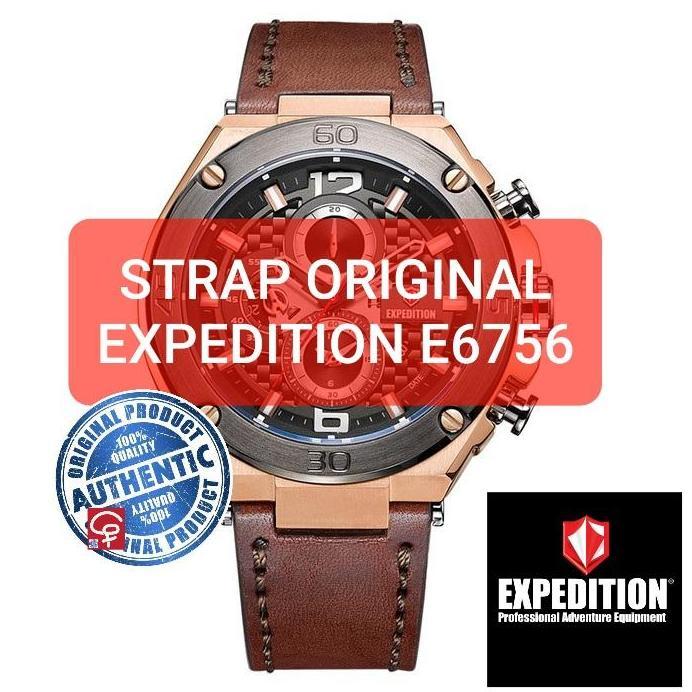 STRAP KULIT TALI JAM EXPEDITION E6756 E 6756 E6751 E 6751 ORIGINAL
