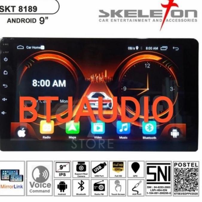 FYP HEAD UNIT TAPE MOBIL DOUBLE DIN ANDROID SKELETON OS 9.0 LAYAR 9 INCH *