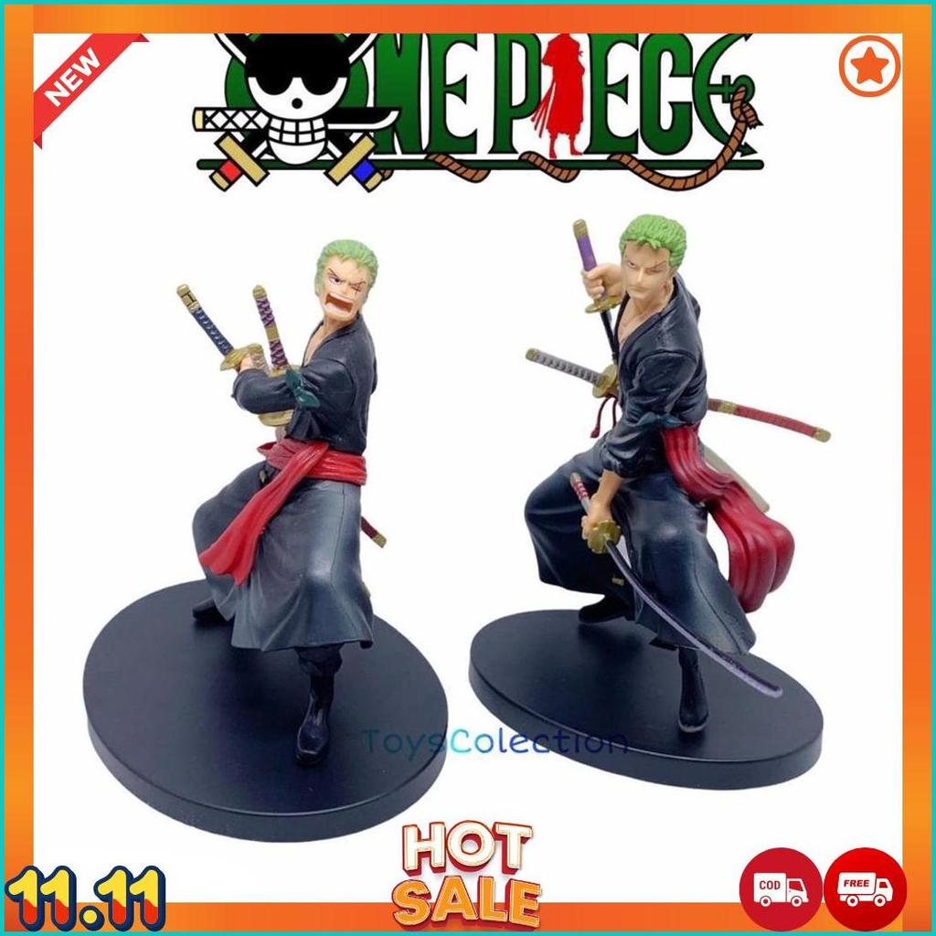 Action Figure One Piece Roronoa Zoro Wt100 Ver. Dfx The Grandline Men Mainan Topper Cake Pajangan Hi