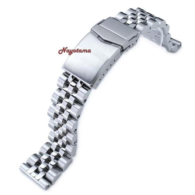 22mm Rantai MILTAT Angus Jubilee Straight End V-Clasp Solid Stainless