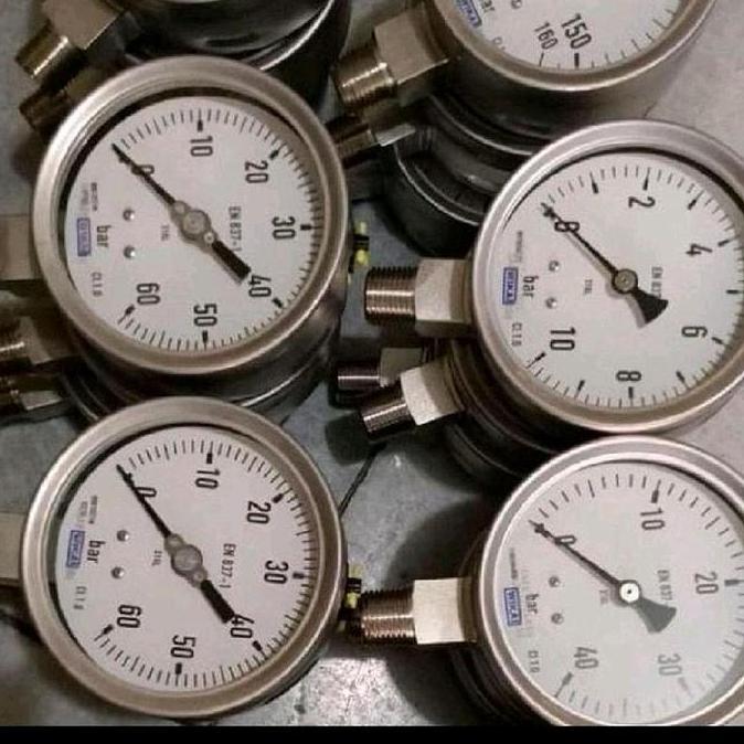 Murah Wika Pressure Gauge Ss Wika 4" Inch 4Bar/Kg - 6Bar/Kg - 10Bar/Kg - 16Bar/Kg - 20Bar/Kg - 25Bar