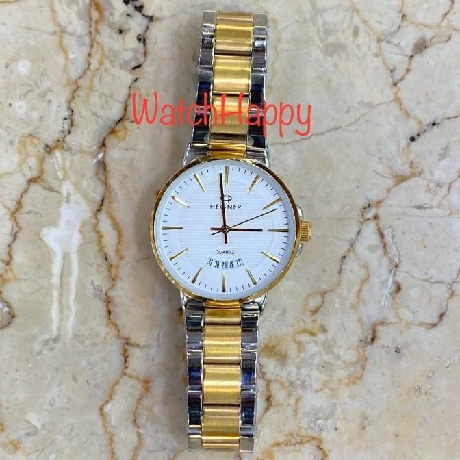 JAM TANGAN WANITA ANALOG HEGNER 5025 HW5025 HW 5025 SILVER GOLD QUARTZ