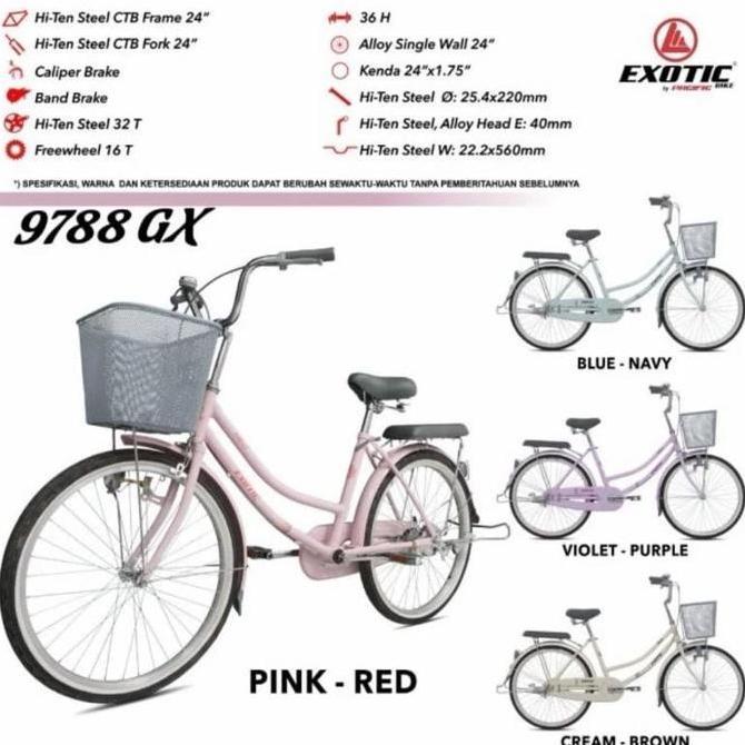 Sepeda City Bike Mini 24 26 dewasa Exotic