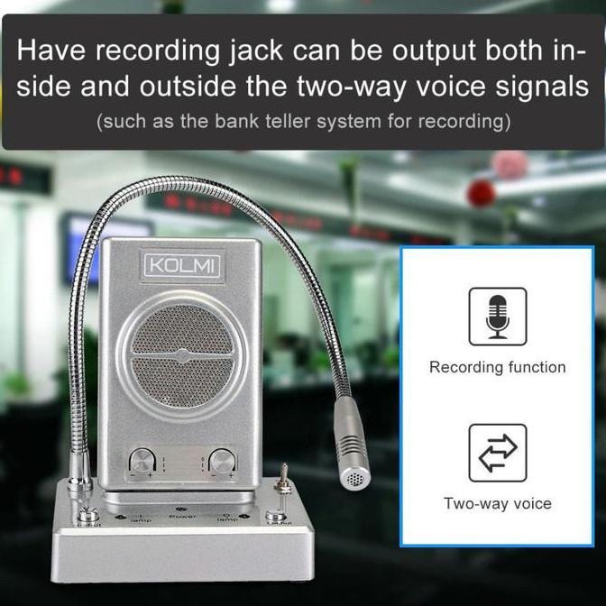 Grosir Promo - Kolmi Dual Way Window Intercom - Mic Loket 2 Arah Wi-200