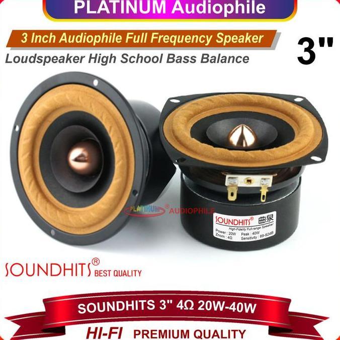Jdg- Speaker Full Range 3 Inch 4 Ohm 40W Hifi Speker 3" Fullrange Soundhits Sq-303
