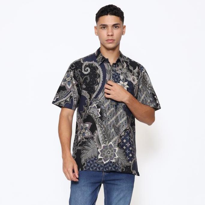 Kemeja Batik Pria - Bhatara Batik Olsen - Atasan Kemeja Batik Lengan Pendek