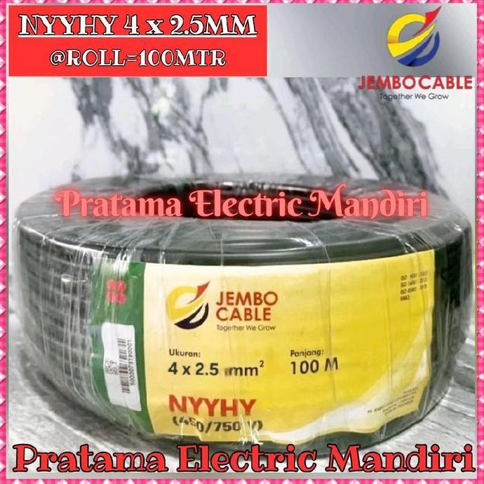 [ROLL=100MTR] JEMBO CABLE SERABUT KABEL KONTROL NYYHY 4 x 2,5MM 4 x 2.5MM 4x2,5MM 4x2.5MM