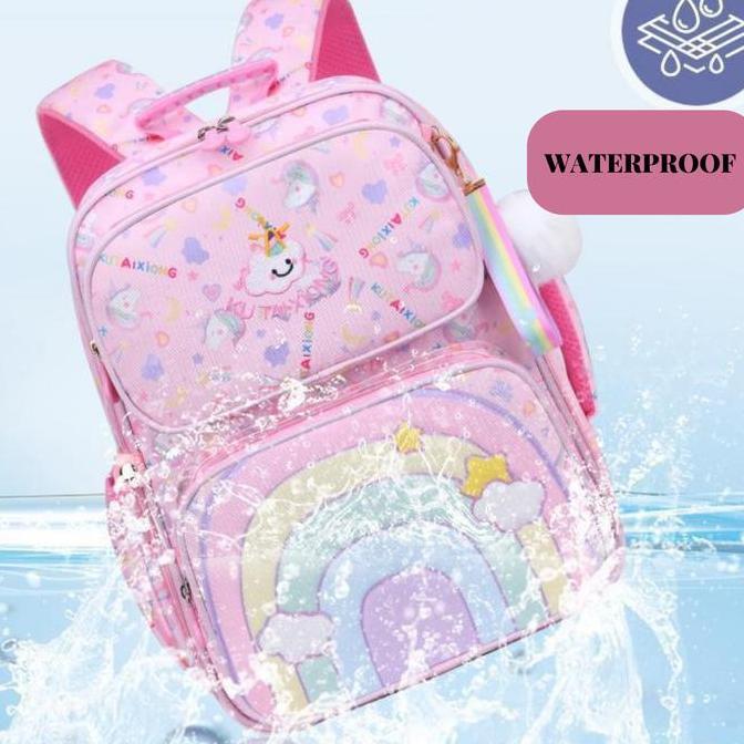 Tas Ransel Anak Perempuan / Tas Sekolah Anti Air Bisa Dijinjing
