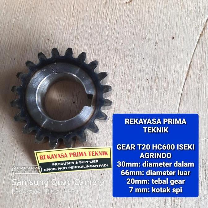 .........] HC600 GEAR T20 20T 20 T ISEKI AGRINDO SELEPAN KILANG PADI GABAH HC 600