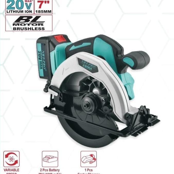 %%%%] Mesin Circular Saw 7 inch / Circular Saw Baterai 20 volt NRT CX 58