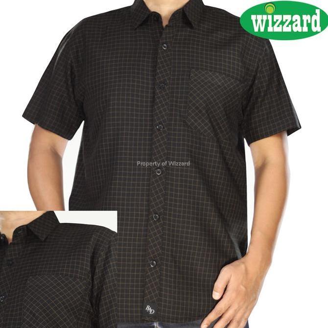 Atasan Baju Kemeja Hem Kotak Garis Panjang Acrylic Pendek BSize Jumbo Pria Cowok katun Abu Hitam Nav