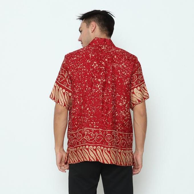 RINJANIE AVON - KEMEJA BATIK - KEMEJA BATIK MERAH - BATIK IMLEK - CNY