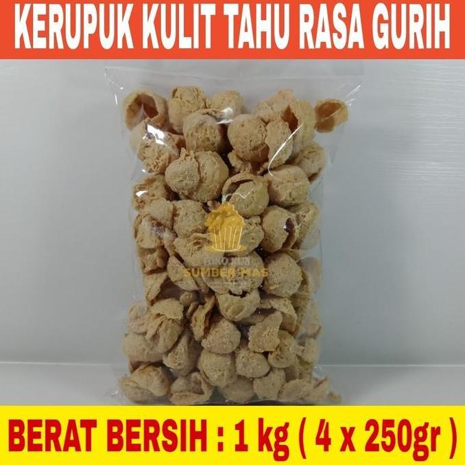 Veganxi- Keripik / Tahu Bulat / Kulit Tahu Bulat Camilan Kiloan 1 Kg / Pedas Asin Daun Jeruk / Kerup