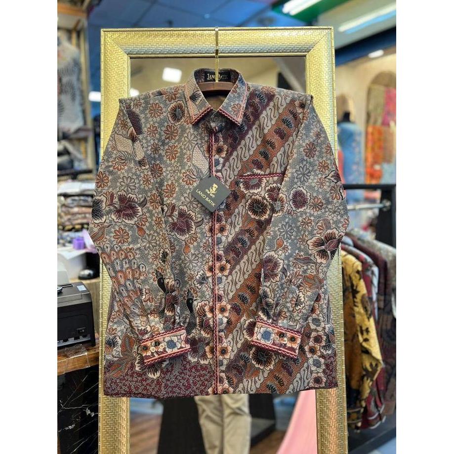 Lano Batik Semi Jas - Kemeja Batik Sk Semi Jas - Parang Merak - Baju Batik Pria - Kemeja Batik Pria 