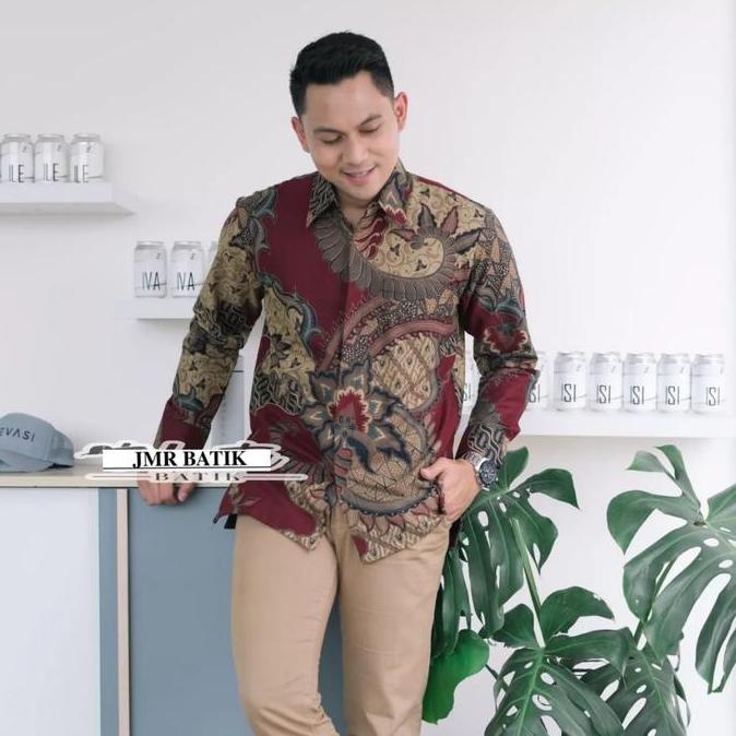 baju batik pria panjang batik Baturaden lapis furing