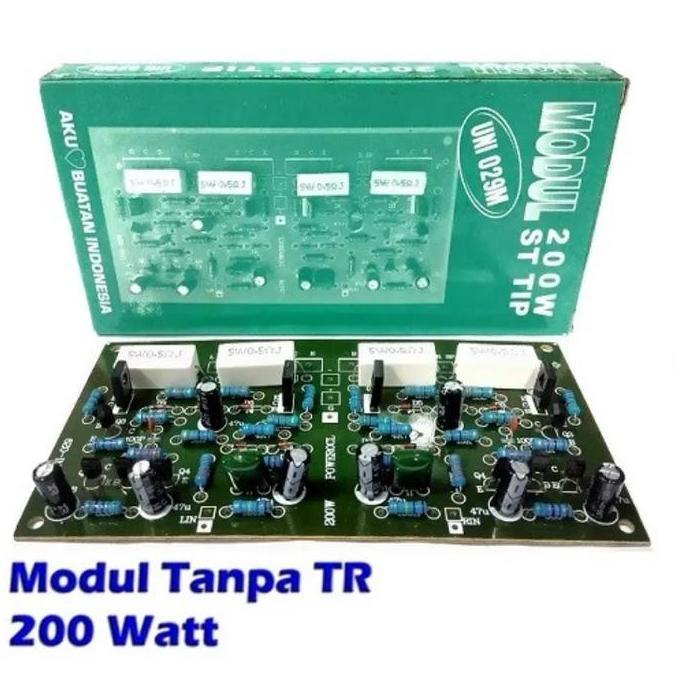 Kit Modul Power Amplifier Stereo 200 Watt Tanpa Transistor 200W OCL System Input DC 24V CT Min 3A BE