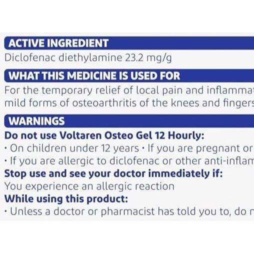 Fitfix- Voltaren Emulgel Osteo Gel 12 Hourly 150 Gr Australia Krim Nyeri Otot